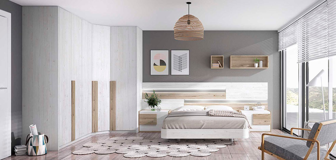 Ejemplo dormitorio moderno-Muebles Caneiro -  Decoración e interiorismo en Salamanca